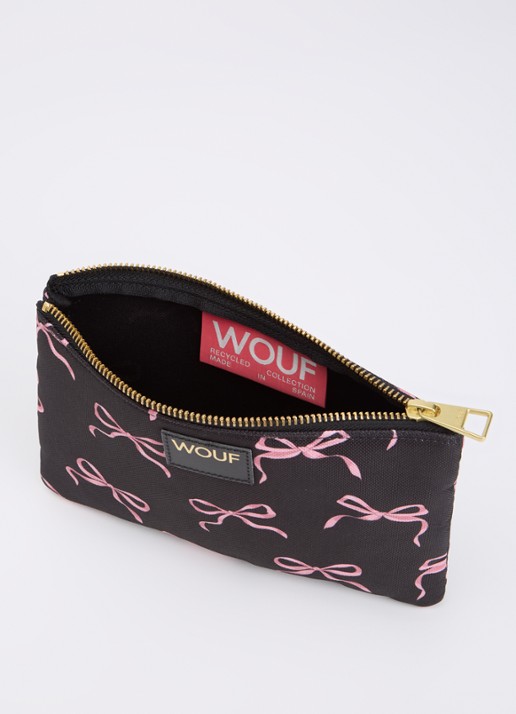 Wouf Juliette toilettas met print - voorkant 2 zwart