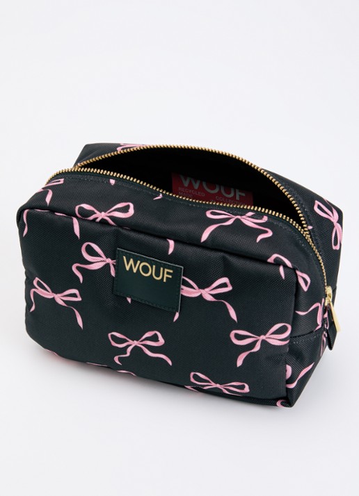 Wouf Juliette toilettas met print - voorkant 2 zwart