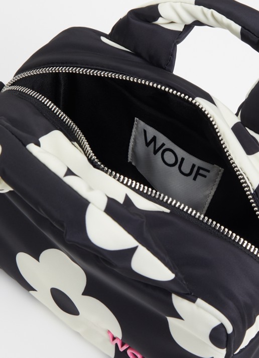 Wouf Night Daisy handtas met afneembare schouderriem - detail 2 zwart