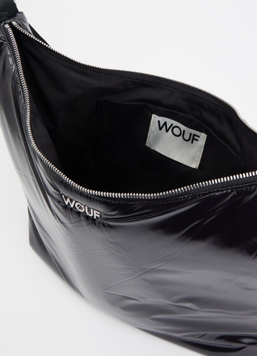 Wouf Night schoudertas met logo - detail 3 zwart