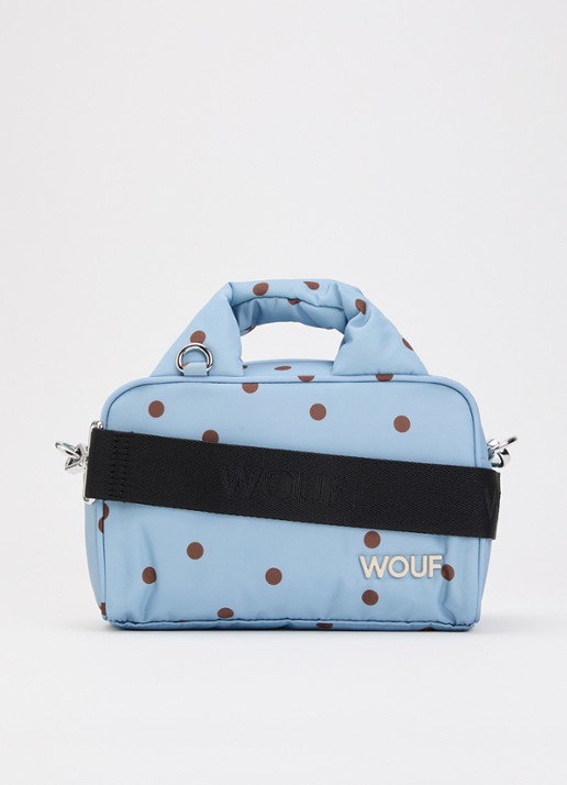 Wouf Polka handtas met stippenprint en afneembare schouderriem
