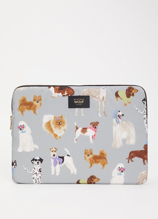 Wouf Puppy laptophoes met print 14 inch