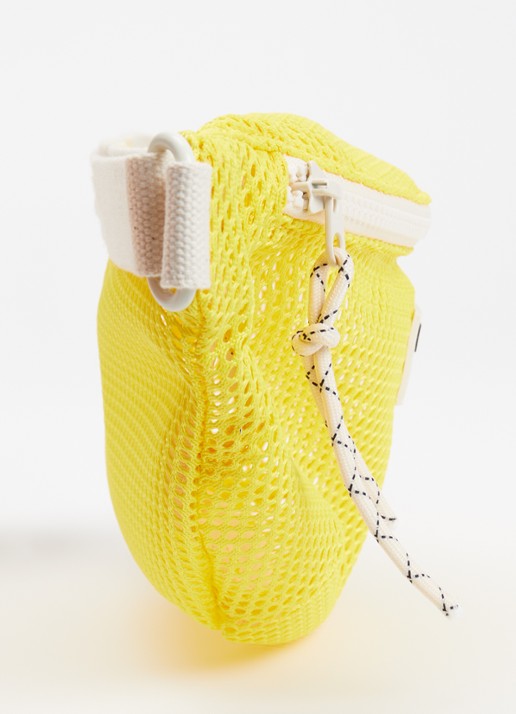Wouf Ray heuptas van mesh met logo - detail 3 geel