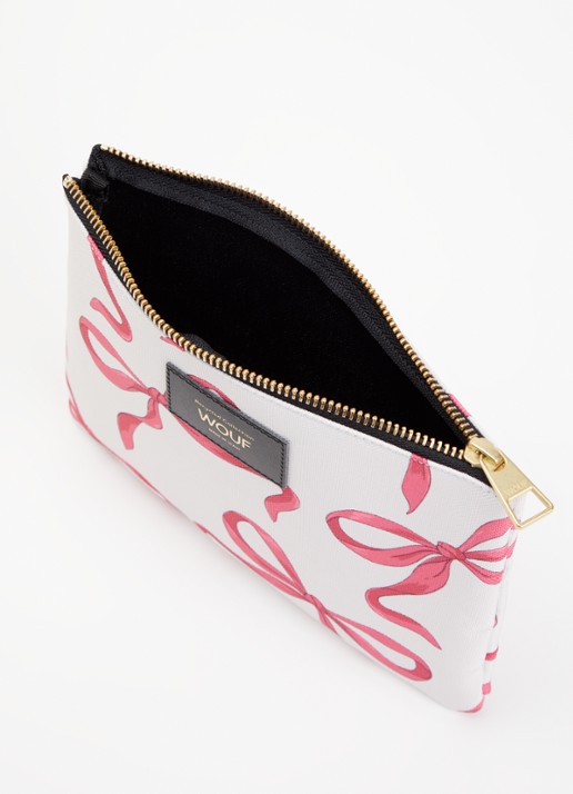 Wouf Rita toilettas met print - voorkant 2 roze