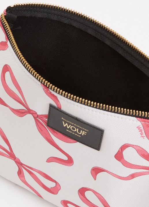 Wouf Rita XL toilettas met print - voorkant 2 roze
