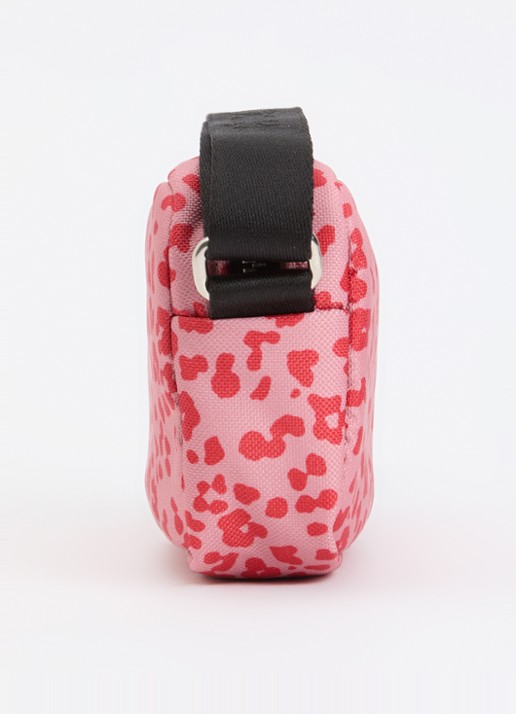 Wouf Roar crossbodytas met panterprint - detail 4 roze