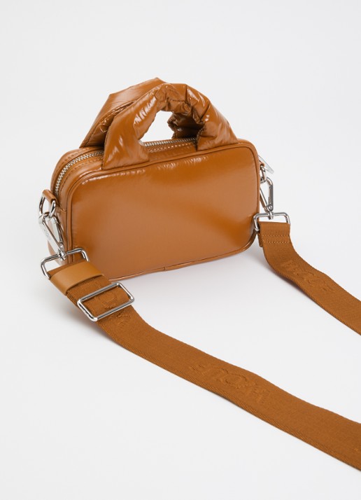 Wouf Sienna Mini handtas met afneembare schouderriem - achterkant roestbruin