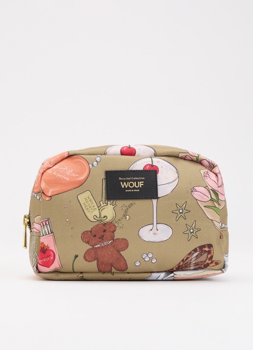 Wouf Tender toilettas met print
