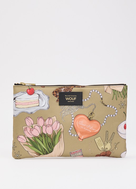 Wouf Tender XL toilettas met print