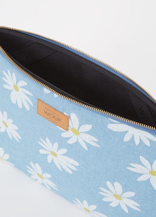 Wouf Toco Toucan tablethoes met dessin 10,5 inch - detail 2 staalblauw