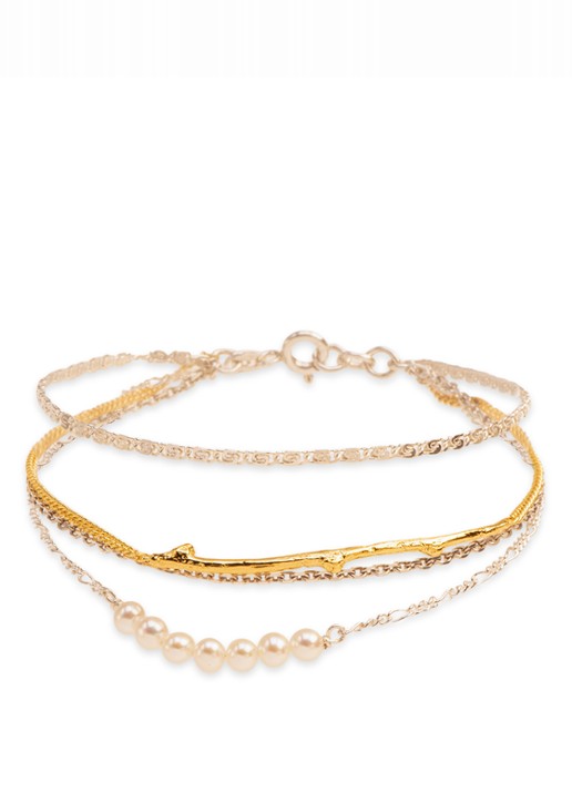 Wouters & Hendrix Armband van zilver - voorkant multicolor