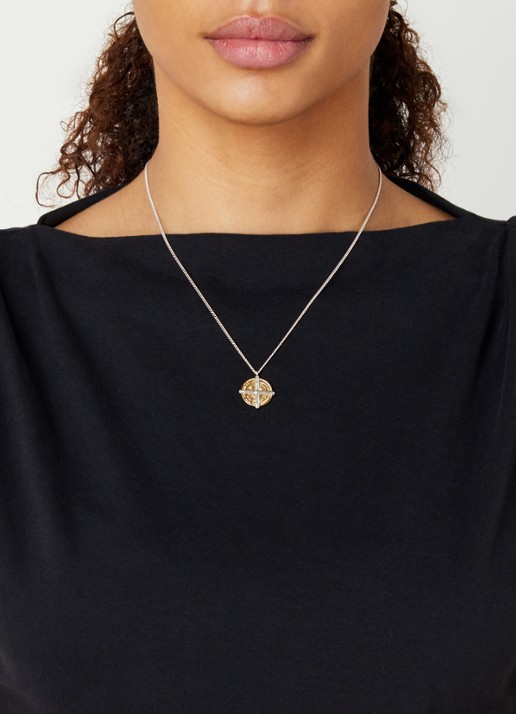 Wouters & Hendrix Ketting van sterling zilver met hanger - voorkant 6 goud