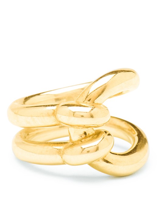 Wouters & Hendrix Mariner's lock ring verguld - voorkant 3 goud