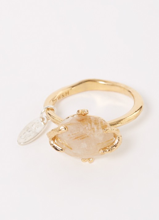 Wouters & Hendrix Ring met rutiel kwarts - detail 6 goud