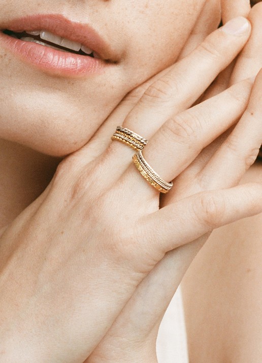 Wouters & Hendrix Ring verguld - voorkant 2 multicolor