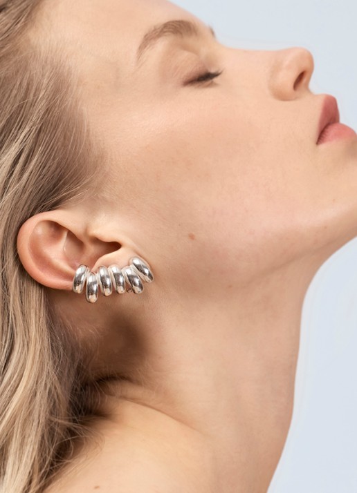 Wouters & Hendrix  The Classic Climber ear cuff verguld - voorkant 3 zilver
