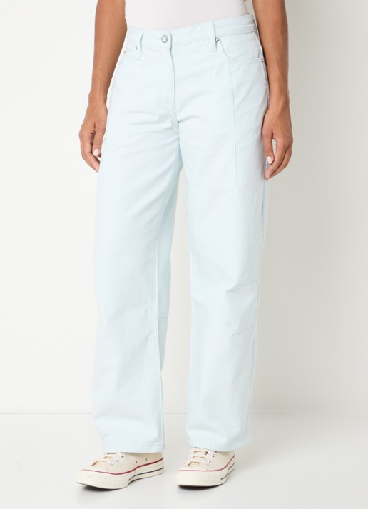 WRSTBHVR Bets mid waist straight fit jeans met gekleurde wassing