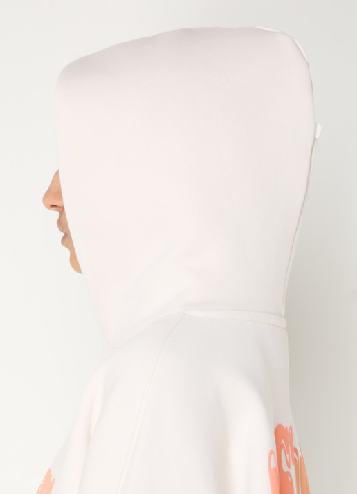 WRSTBHVR Flynn hoodie met front- en backprint - detail 4 gebroken wit