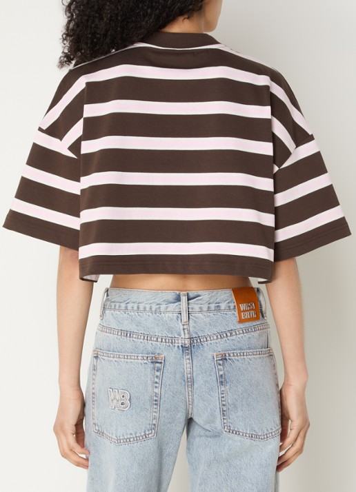 WRSTBHVR Seth T-shirt met print - achterkant donkerbruin