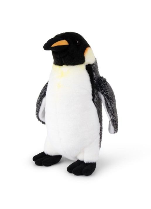 WWF Keizerspinguïn knuffel 33 cm - voorkant wit
