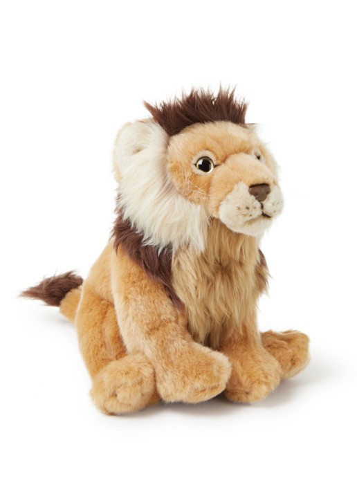 WWF Leeuw knuffel 23 cm - voorkant camel