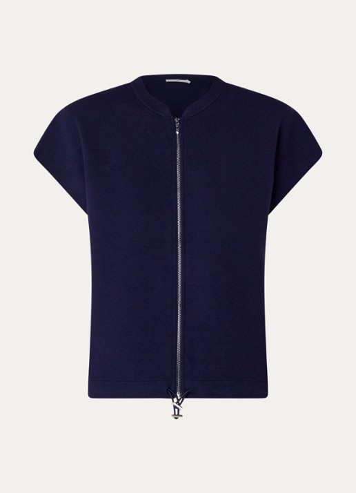 Xandres Aglae gilet met steekzakken - voorkant 3 donkerblauw