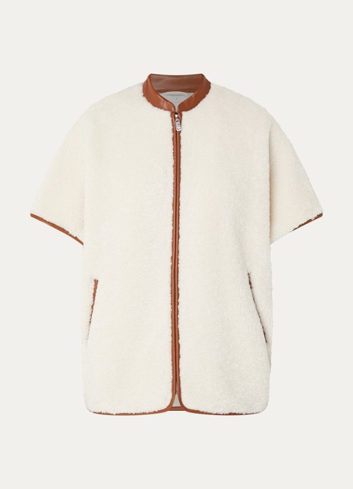 Xandres Coema jack van teddy met steekzakken - voorkant creme