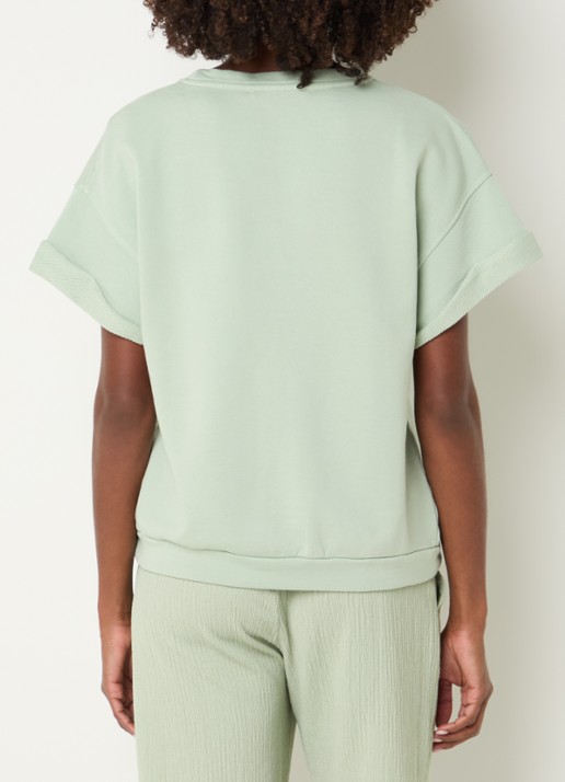Xandres Fienne sweater met ronde hals - achterkant mint