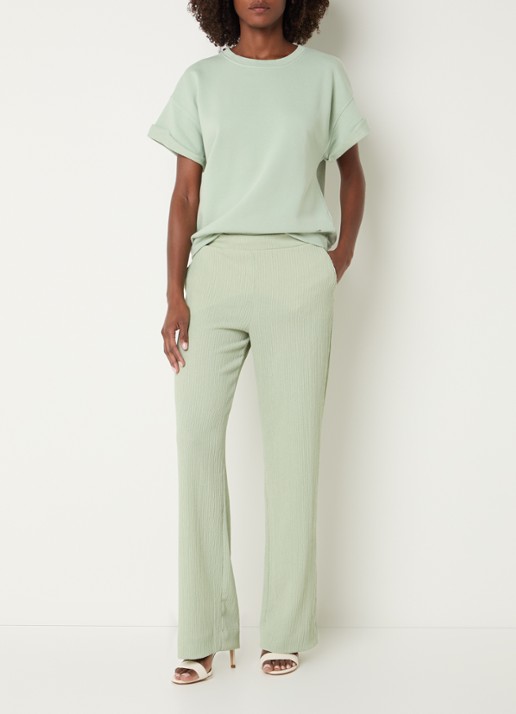 Xandres Fienne sweater met ronde hals - voorkant 4 mint