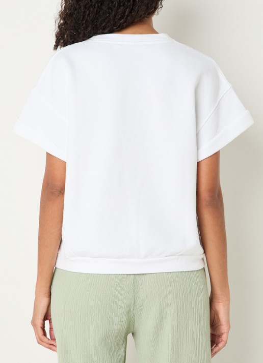Xandres Fienne T-shirt met ronde hals - achterkant wit