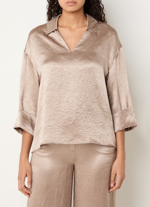 Xandres Halexa tuniek met metallic finish