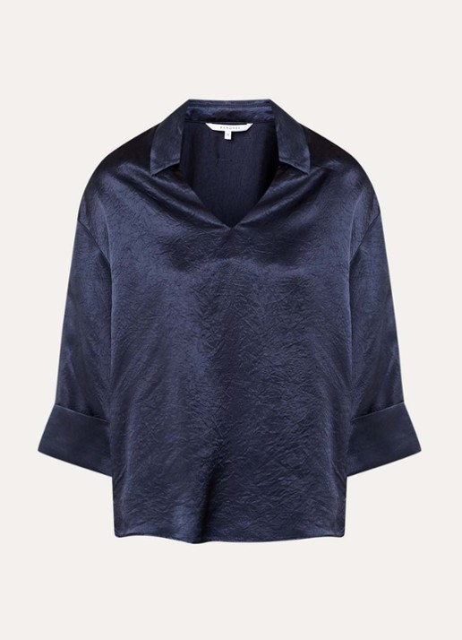 Xandres Halexa tuniek met metallic finish - voorkant 2 donkerblauw