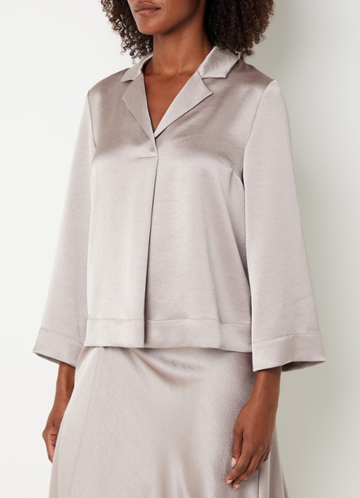 Xandres Helinka tuniek met V-hals - detail 2 creme