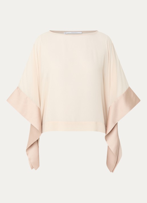 Xandres Henna top met vleermuismouw - voorkant beige