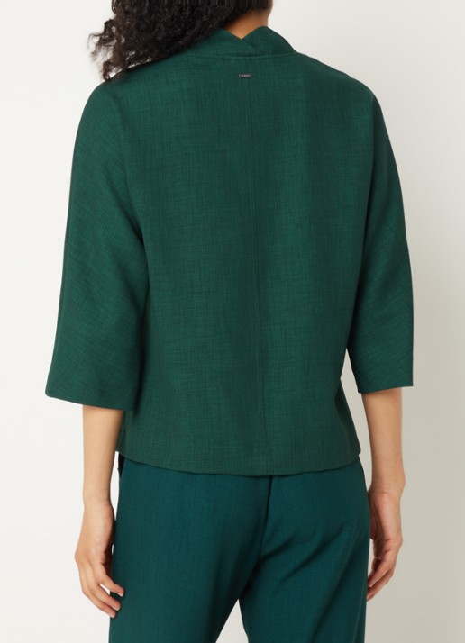 Xandres Hiliano top met strikceintuur - achterkant groen