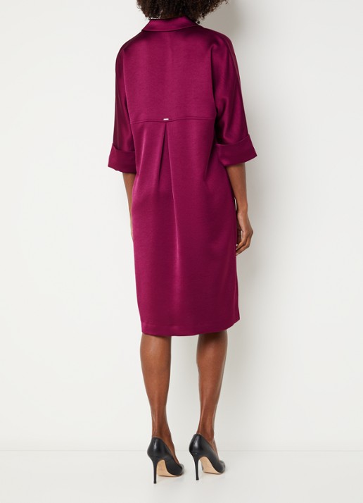 Xandres Kenano midi jurk met V-hals - achterkant 2 paars