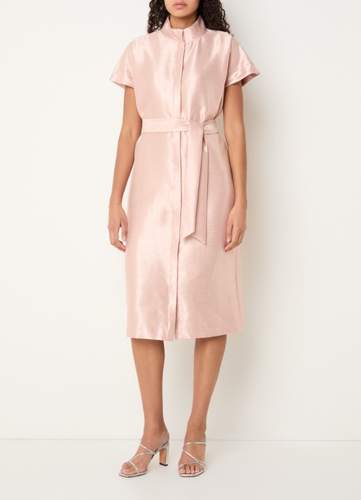 Xandres Koji midi blousejurk met metallic finish