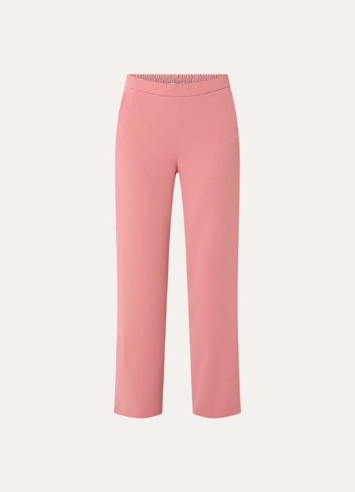 Xandres Phocas high waist straight fit pantalon met steekzakken - voorkant 2 koraal