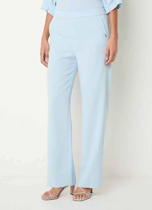 Xandres Phocas high waist straight fit pantalon met steekzakken