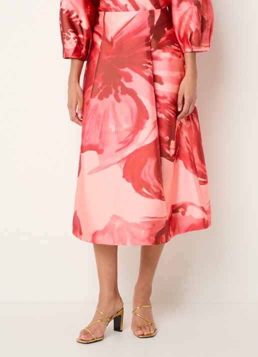 Xandres Rayma midi A-lijn rok met bloemenprint