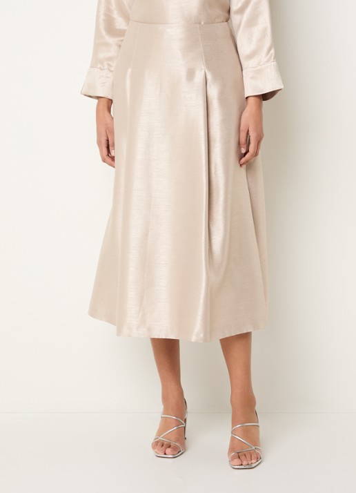 Xandres Rayma midi A-lijn rok met metallic finish