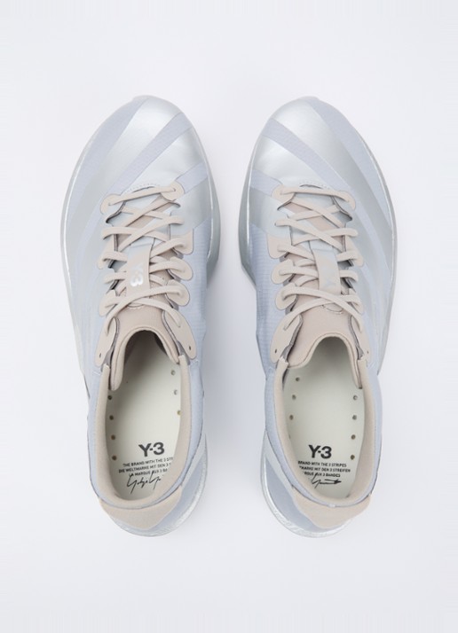 Y-3 Adios 9 sneaker van mesh met metallic details - detail 4 grijs