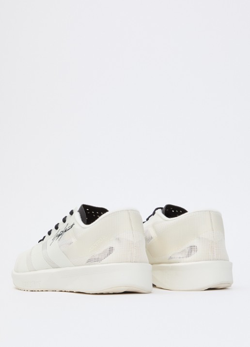 Y-3  Adizero RC6 sneaker van mesh met logo - achterkant 5 gebroken wit