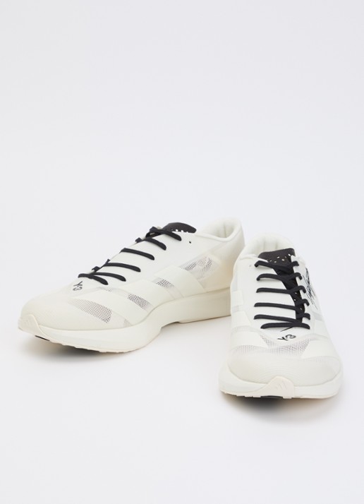 Y-3  Adizero RC6 sneaker van mesh met logo - detail gebroken wit