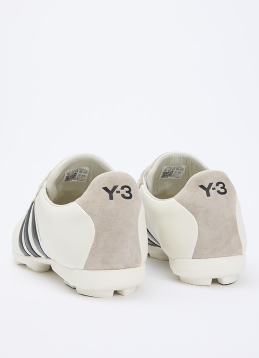 Y-3 Field sneaker van leer met details van suède - achterkant wit