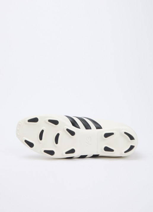 Y-3 Field sneaker van leer met details van suède - detail 4 wit