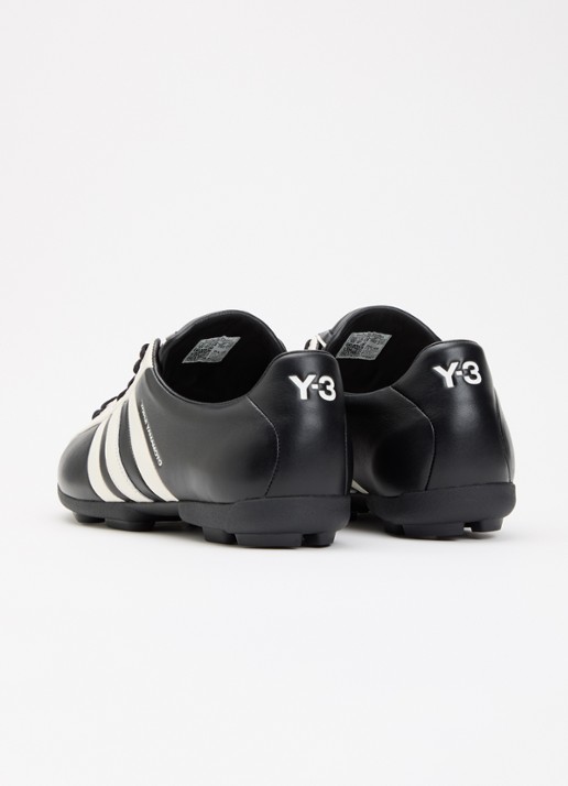 Y-3 Field sneaker van leer  - achterkant zwart