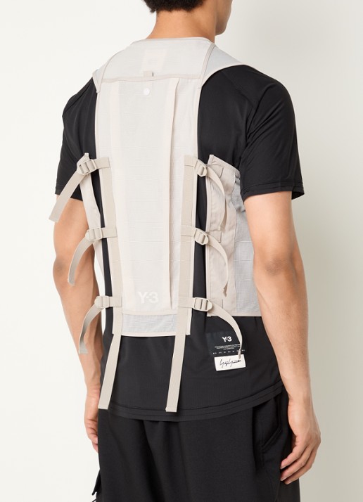 Y-3 Gilet met klepzakken - achterkant bruin