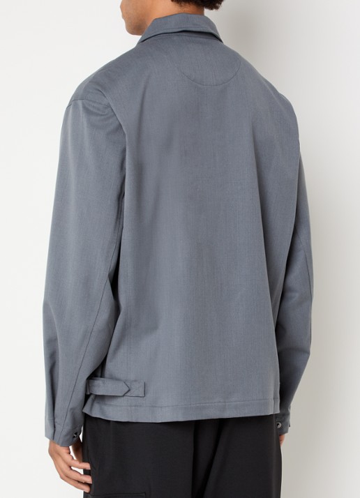 Y-3 Jack in wolblend met steekzakken - achterkant 4 grijs