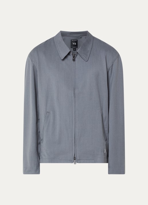 Y-3 Jack in wolblend met steekzakken - voorkant 2 grijs
